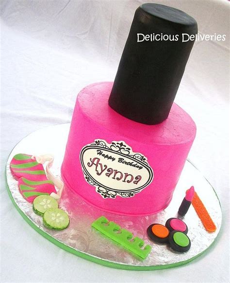 nail polish spa cake decorated cake  cakesdecor