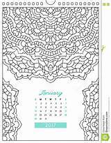 Calendar Coloring Detailed Preview sketch template