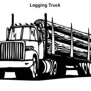 semi truck logging truck  semi truck coloring page logging truck