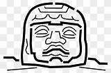 Olmec Boulder Colossal Drawing Pinclipart sketch template
