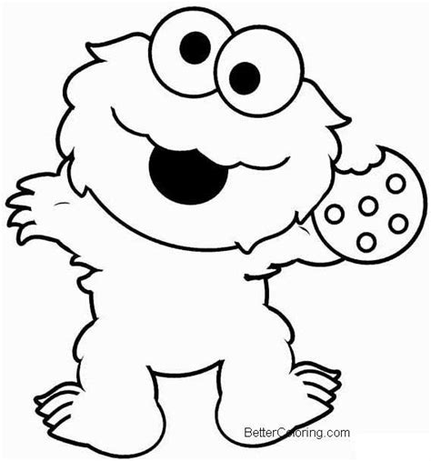 elmo coloring pages cookie monster  printable coloring pages