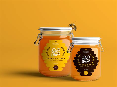 honey jar label design  dovile dalmantaite  dribbble