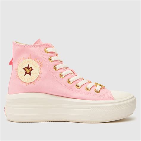 womens pink converse  star move hearts trainers schuh