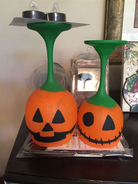 halloween tea light candle holder from dollar store wine