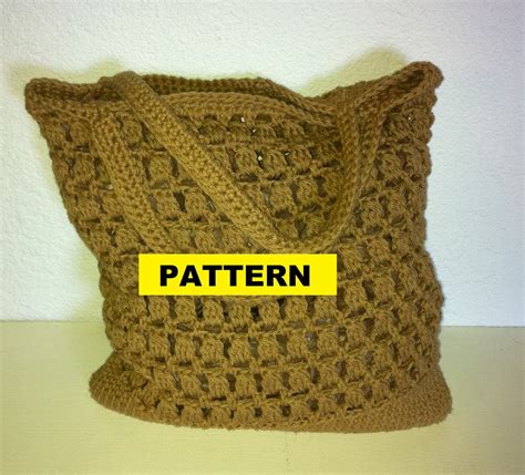 crochet pattern cotton market bag  crochetbymelissa  etsy
