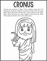 Greek Cronus Coloring Mythology Informational Poster Text Craft Activity sketch template