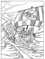 Norse Viking Sheets Mythology Dover Goddesses Vikings Leif Valhala Erikson Coloriages Designlooter Mythological Doverpublications sketch template