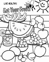 Coloring Pages Food Simple Way Color Nutrition sketch template