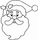 Santa Coloring Claus Face Template Pages Printable Christmas Para Colorear Dibujo Cara Calendar Site Drawing Imagen sketch template