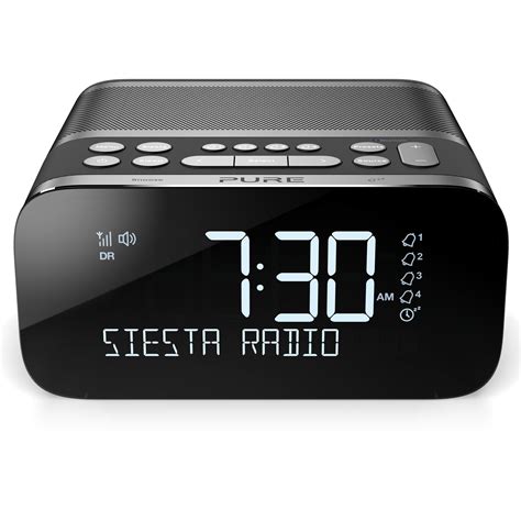 pure wekkerradio siesta  graphite wekkers radio cd wekker audio alfa solutions