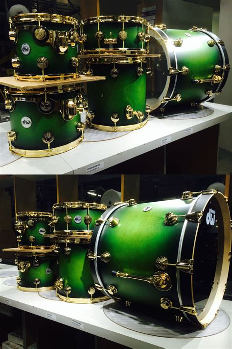 lime green dw drums  drums drum kits