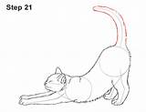 Stretching Tabby sketch template