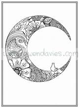 Moon Coloring Pages Mandala Drawing Phases Pdf Adult Colouring Mindfulness Calming Cat Vector Getdrawings Flower Getcolorings Color Print sketch template