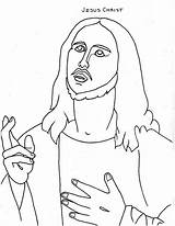 Jesus Coloring Pages Printable Christ Kids Children Face Drawing Reduced Color Getdrawings Getcolorings Print Draw sketch template
