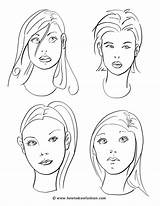 Face Makeup Coloring Pages Faces Fashion Make Color Blank Hair Templates Painting Practice Draw Getcolorings Printable Print sketch template