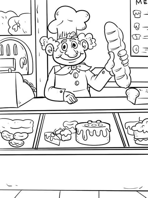 baker coloring page funny coloring pages