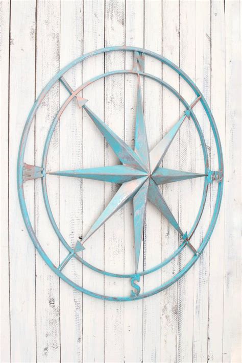26 nautical compass metal compass wall decor metal etsy compass