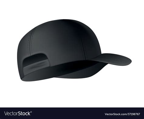 baseball cap realistic cap template side vector image
