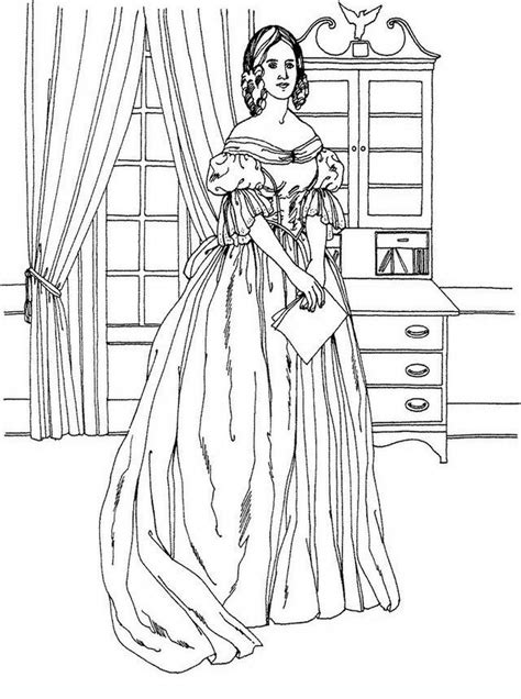 victorian coloring page images