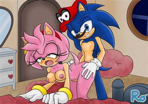 Commission For Blackflash Sonic X Amy And Cappy
