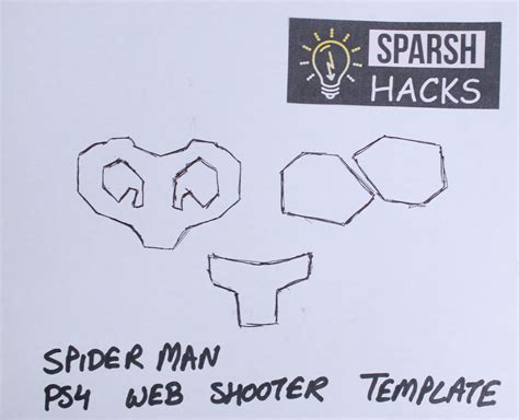 spider man ps web shooter template  diy craft sparsh hacks