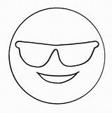 Emojis Scribblefun Blushing Glasses sketch template