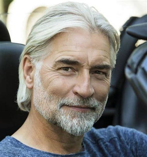 10 of the coolest long hairstyles for older men older mens long