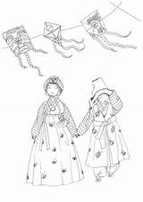 Coloring Hanbok Korean Etsy Book Pages Fashion sketch template