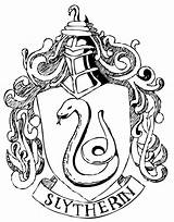 Slytherin Potter Crest Emblem Hogwarts Colorier Kolorowanki Escudos Serpentard Marauders Coloringhome Popular Snake Paintingvalley sketch template