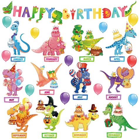 buy  pieces happy birthday bulletin board set dinosaur bulletin board