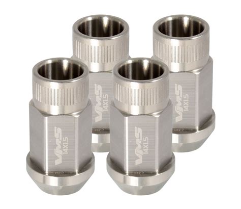 mm open  stainless steel lug nuts part lgss vms racing