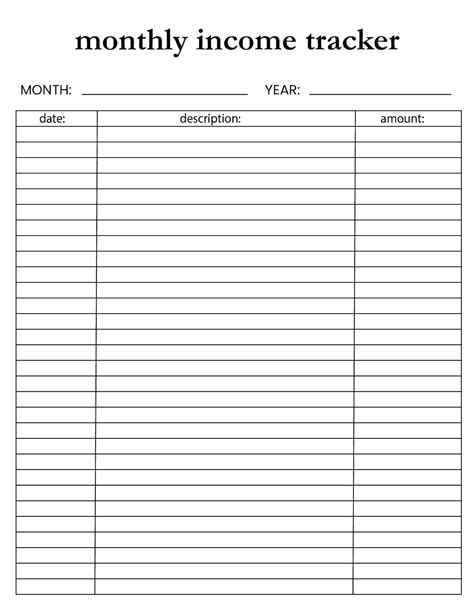 monthly income expense tracker jpeg   instant etsy