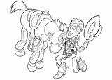 Bullseye Toy Story Pages Woody Coloring Template sketch template