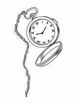 Pocket Tattoo Drawing Tattoos Clock Line Designs Deviantart Stop Stencil Alice Wonderland Simple Watches Time Drawings Outline Sketch Google Pocketwatch sketch template