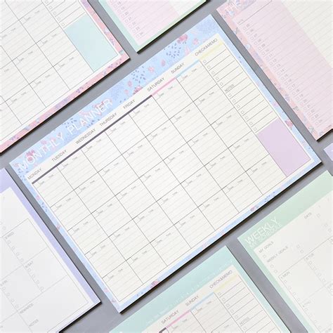 lovely floral monthly paper pad  sheets cm diy monthly planner desk agenda gift school