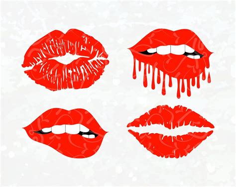 solid lips kiss svg