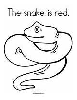 Coloring Snake Red Snakes Hibernate sketch template