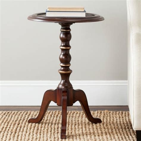 shop safavieh ricky dark brown side table  shipping today