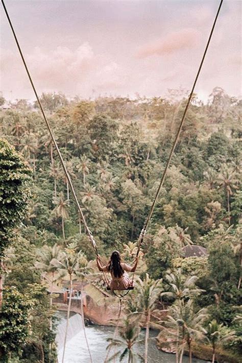 the bali swing in ubud has become the site for photography
