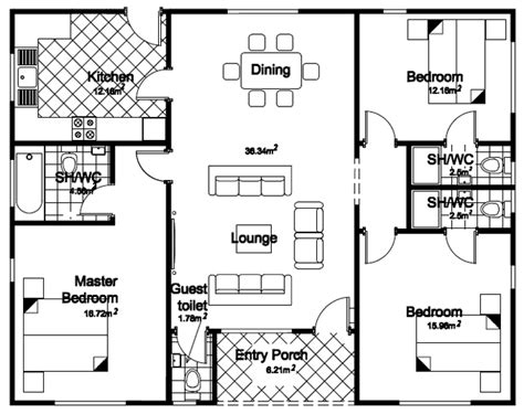 simple  bedroom bungalow floor plan ideas jhmrad