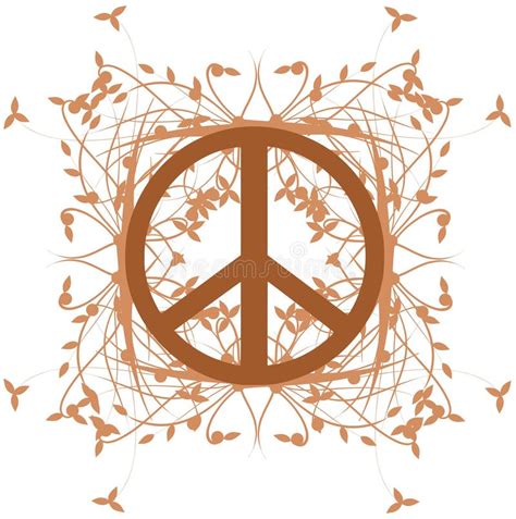 verfraaid symbool van vrede vector illustratie illustration  zwart verfraaid