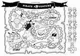 Game Piracka Kolorowanki Gra Gry Planszowa Przygoda Schatkaart Druku Juego Piratów Kleurplaten Dzieci Treasure sketch template