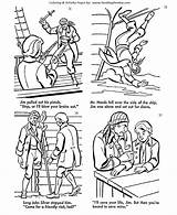 Treasure Island Coloring Pages Story Pirate Jim Kids Hawkins Israel Hands Silver John Long Children Adventure Honkingdonkey Stories Youth Buried sketch template