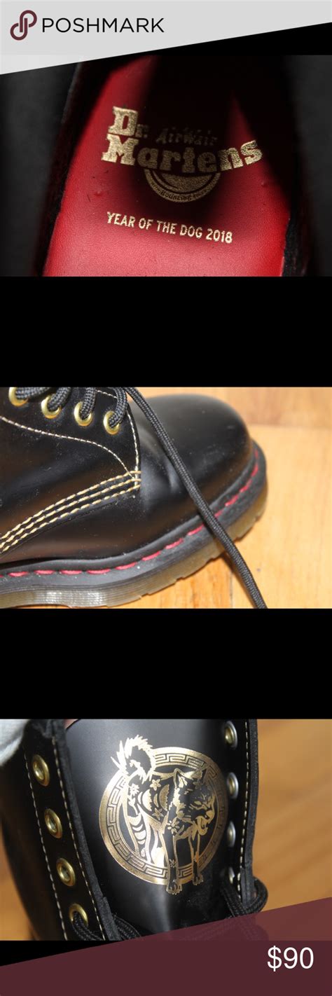 year   dog  chinese  year edition  dr martens classic  boot fits sizes