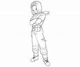 Android 17 Pages Coloring Super Look Printable Colouring sketch template