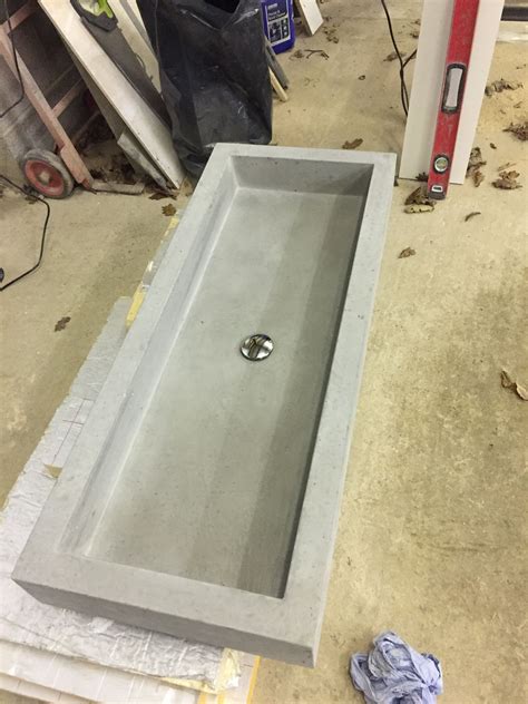 Cement Sink Diy Concrete Counter Concrete Bath Concrete Countertops
