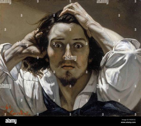 Gustave Courbet L Homme Désespéré Autoportrait Banque De Photographies
