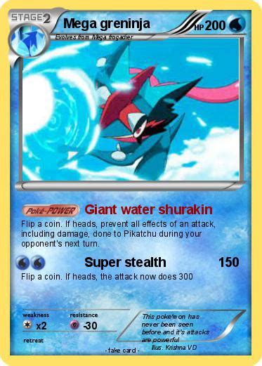 pokemon mega greninja   giant water shurakin  pokemon card