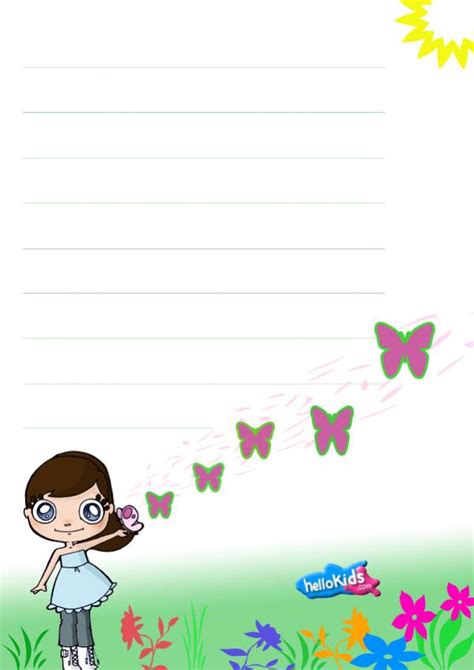 craft butterfly themed writing paper hellokidscom