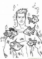 Aquaman Peixes Nadando Tudodesenhos Coloringhome sketch template